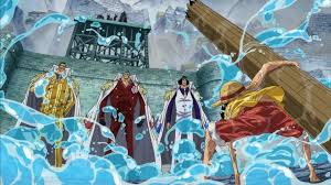 Poster da saga Marineford do anime One Piece